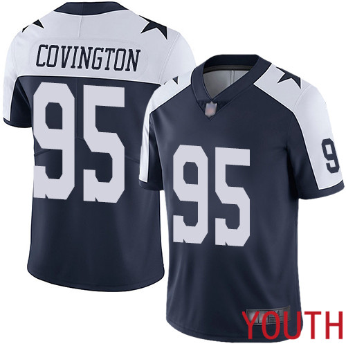 Youth Dallas Cowboys Limited Navy Blue Christian Covington Alternate 95 Vapor Untouchable Throwback NFL Jersey